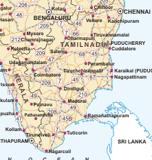 Tourverlauf Tamil Nadu
